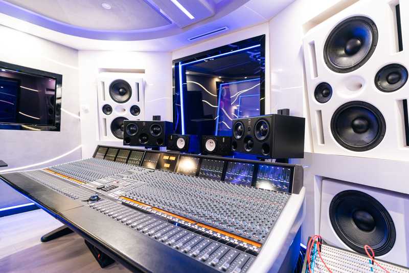 Speaker and equipment in the Create Music Group Studios
